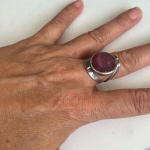 Silver Ring with Purple Stone